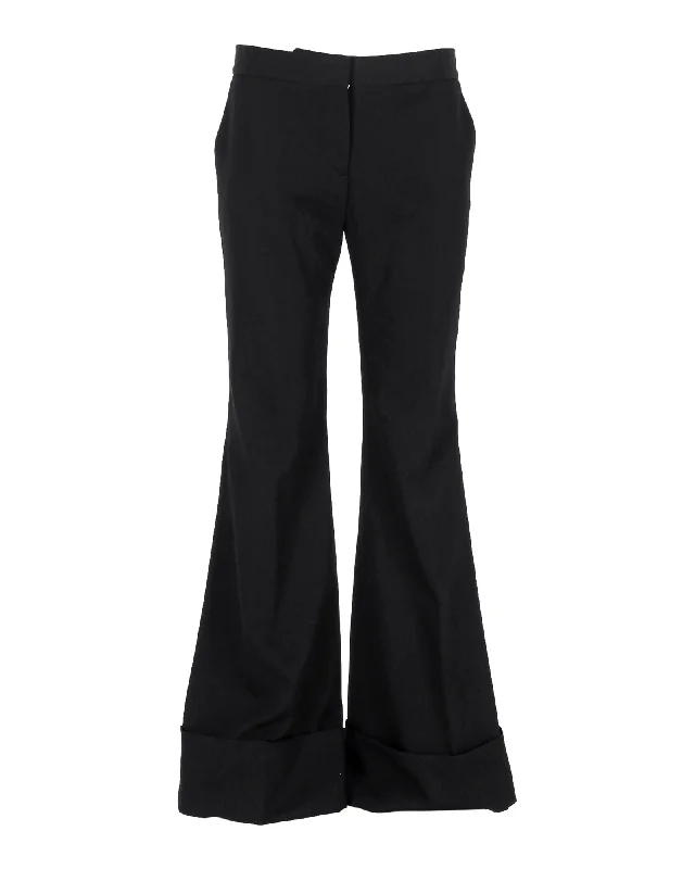 Culottes with pockets for women in functionalityStella McCartney Boot-Cut Trousers in Black Wool