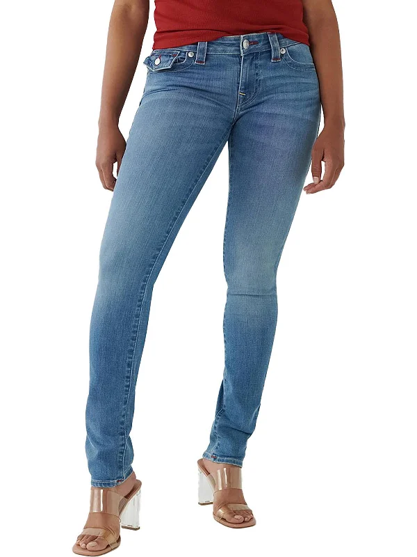 Houndstooth print pants for women in a sophisticated styleStella Womens Low Rise Stretch Skinny Jeans