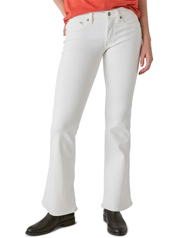 Paisley patterned pants for women in an elegant styleSweet Womens Mid-Rise Stretch Flare Jeans