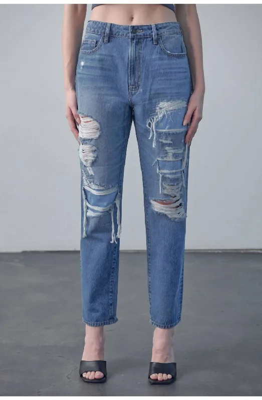 Linen pants for women in a breathable materialTracey High Rise Straight Leg Jean In Dark Wash