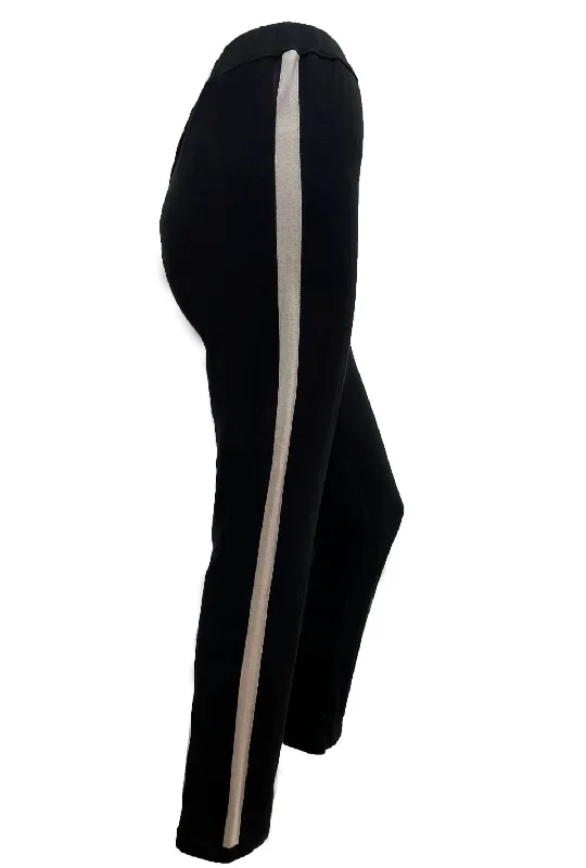 Ankle - length pants for women in a versatile styleTrack Pant In Black/beige