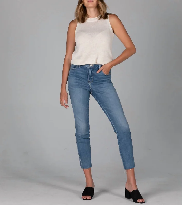 Ruffled pants for women with a feminine lookViola High Rise Skinny Jean In Brooklyn