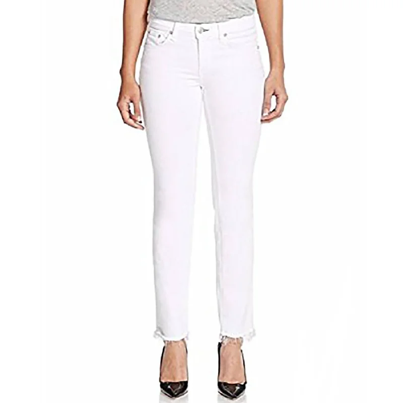 Sheer panel pants for women with a sexy touchWomen Rebel Boyfriend Jeans In Aged Bright White