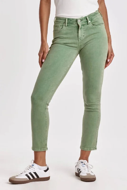 Floral embroidered wide leg pants for women in a delicate and feminine styleWomen's Blaire Jeans In Nephrite