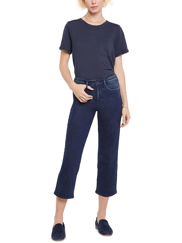 Drawstring linen pants for women in a casual and breathable styleWomens Denim Slimming Cropped Jeans