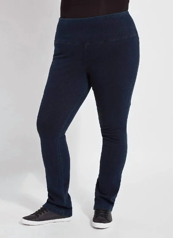 Midi length pants for women with eleganceWomen's Denim Straight Leg Jeans In Indigo