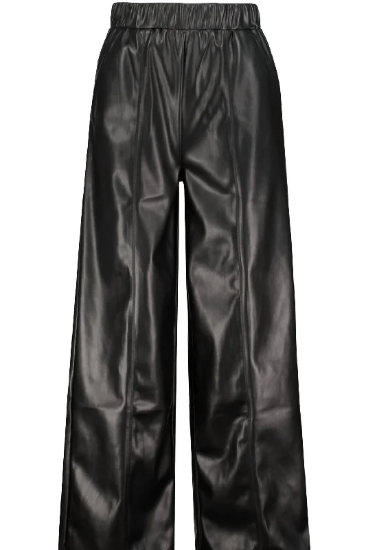 Polyester blend pants for women in durabilityWomen's Gia Vegan Leather Pant In Black