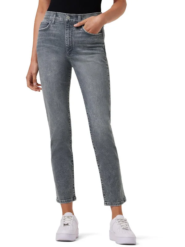 Recycled nylon pants for women in an eco - friendly sporty optionWomens High Rise Ankle Straight Leg Jeans