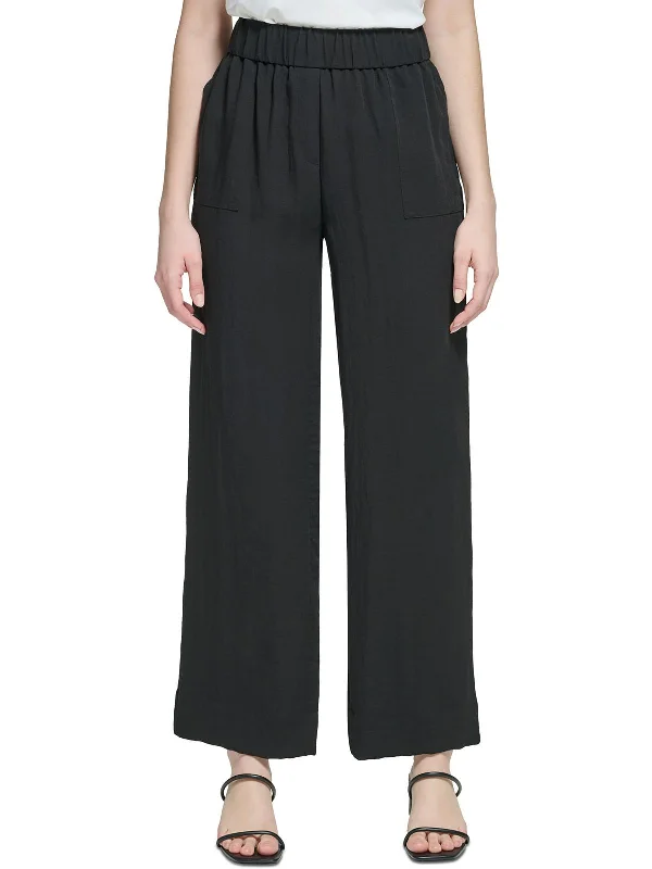 Lightweight track pants for women in sportsWomens High Rise Stretch Wide Leg Pants