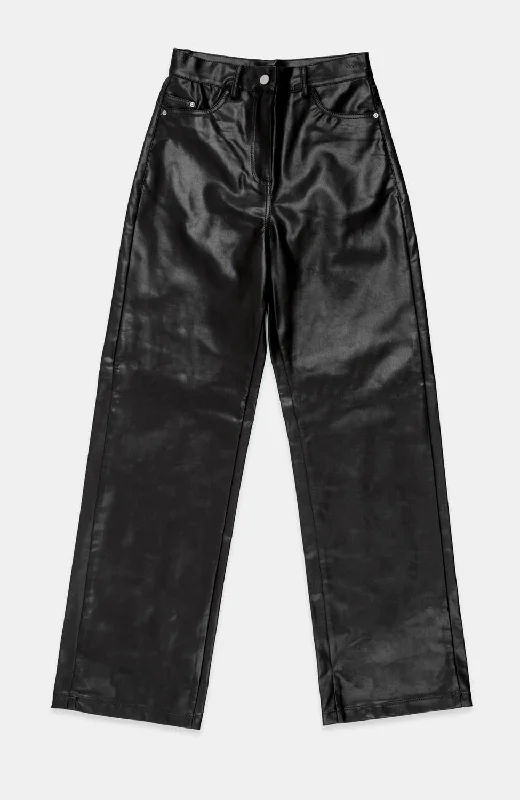 Patchwork denim pants for women in a creative designWomen's Udine Pants In Black