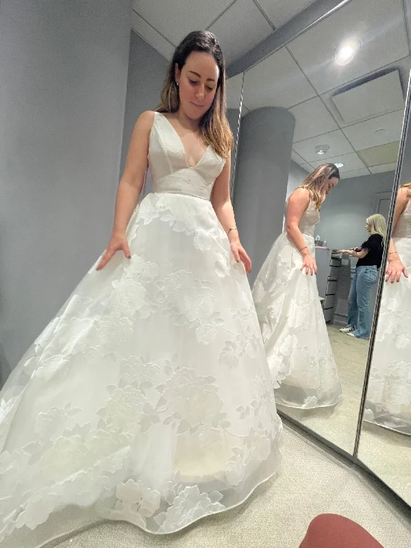 Halter Neck Wedding Dresses with High Low Hem for a Modern TwistAmsale Wren