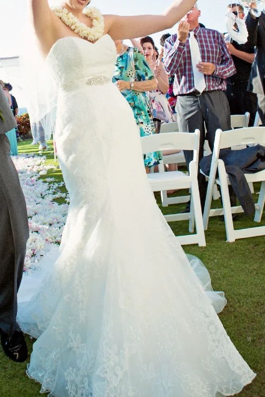 Wedding Dresses with Metallic Sequined Bodice and Chiffon Skirt and Sheer Back and Belt for a Glamorous and Sexy LookDavid Tutera Sanya Wedding Dresses with Metallic Sequined Bodice and Chiffon Skirt and Sheer Back and Belt for a Glamorous and Sexy LookDavid Tutera Sanya