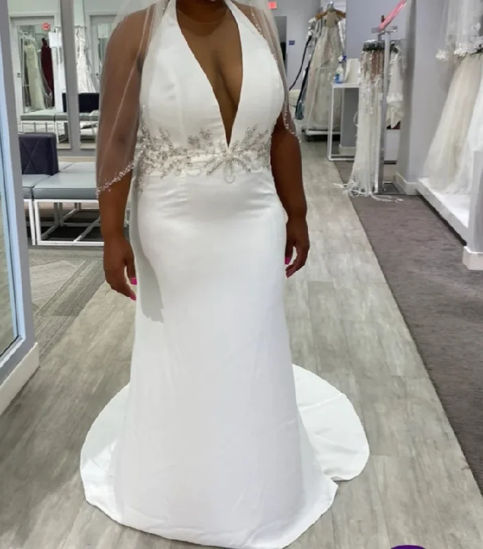 Strapless Wedding Dresses with Tassel Accents and Sequined Belt for a Fun LookGalina 9SWG838 Strapless Wedding Dresses with Tassel Accents and Sequined Belt for a Fun LookGalina 9SWG838