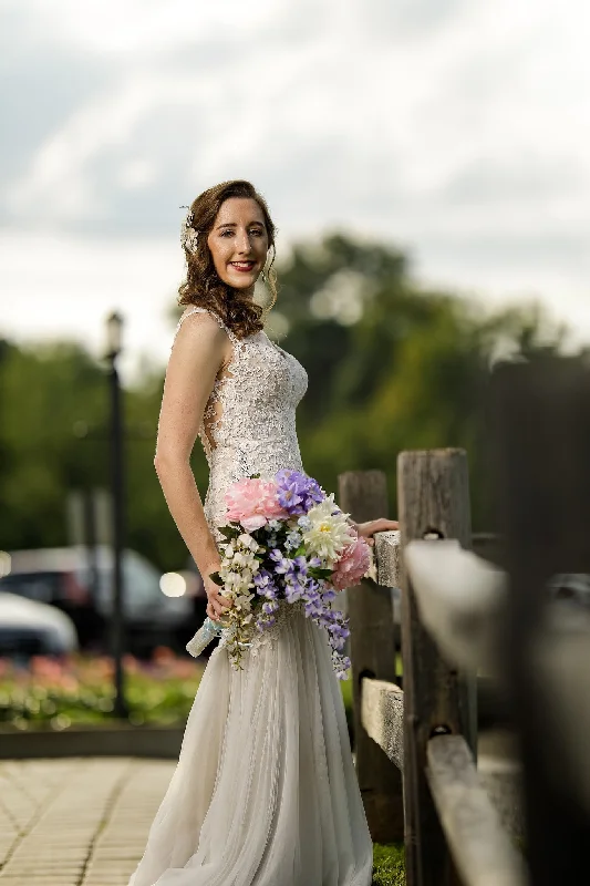 Satin Wedding Dresses with Embroidered Bodice and Tulle Skirt for a Timeless LookGalina SWG723 Satin Wedding Dresses with Embroidered Bodice and Tulle Skirt for a Timeless LookGalina SWG723