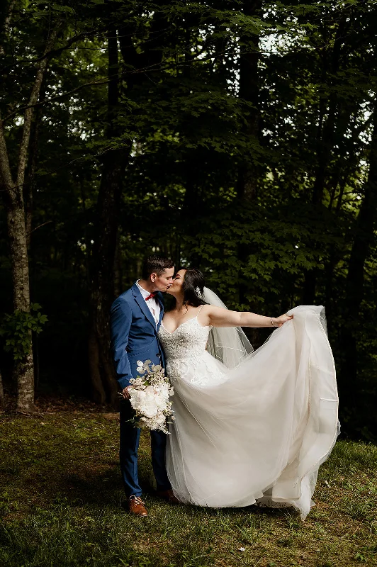 Short Wedding Dresses with Sequined Bodice for a Fun and Flirty LookLouvienne Sacha
