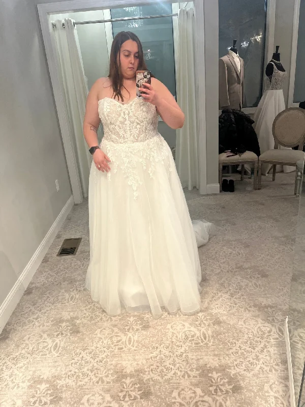 Ballroom Style Wedding Dresses with Beaded Belt and Long TrainMaggie Sottero Ainsleigh