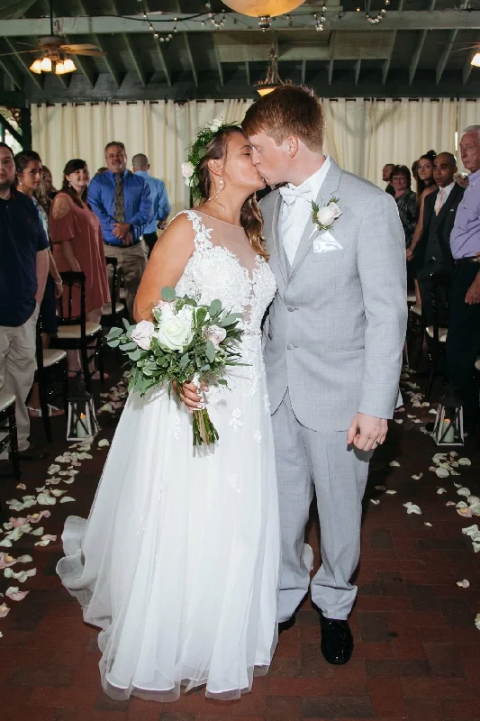 Halter Neck Wedding Dresses with High Low Hem for a Modern TwistMaggie Sottero Avery 7MW353
