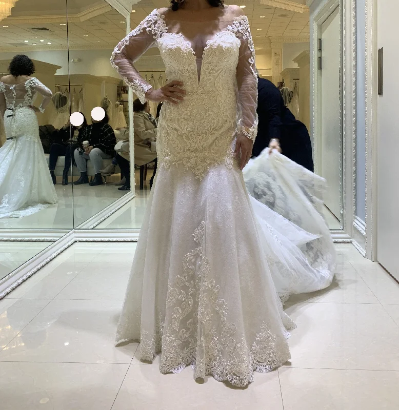 Sleeveless Wedding Dresses with Sequined Neckline and Back for a Glamorous LookMori Lee Sharon 2141 Sleeveless Wedding Dresses with Sequined Neckline and Back for a Glamorous LookMori Lee Sharon 2141