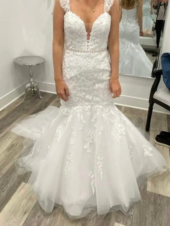 Wrap Style Wedding Dresses with Belt for a Comfortable and Stylish OptionOleg Cassini CWG912 Wrap Style Wedding Dresses with Belt for a Comfortable and Stylish OptionOleg Cassini CWG912