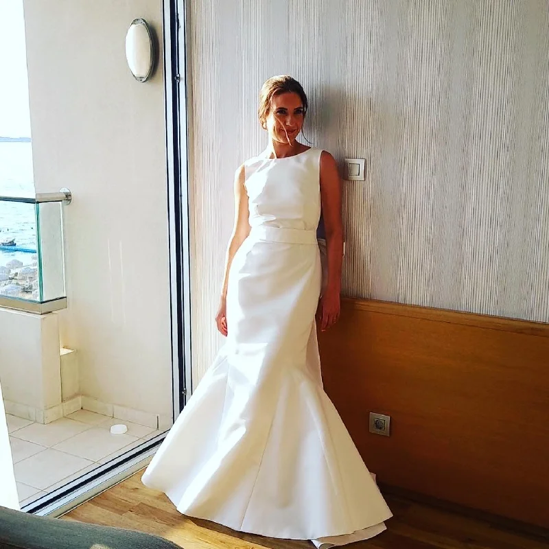 Ballroom Style Wedding Dresses with Beaded Belt and Long TrainOther Callas dress