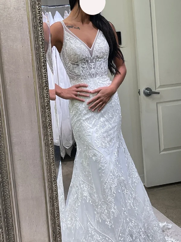 Wedding Dresses with Embroidered Stars and Sequined Dots and Sheer Sleeve and Belt and Embroidered Floral Patterns for a Celestial and Playful LookOther Karma Wedding Dresses with Embroidered Stars and Sequined Dots and Sheer Sleeve and Belt and Embroidered Floral Patterns for a Celestial and Playful LookOther Karma