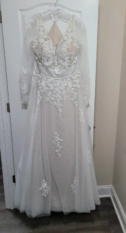 Elegant Ball Gown Wedding Dresses with Cathedral Train for LadiesOther Amanda's Long Sleeved A-Line 974 Elegant Ball Gown Wedding Dresses with Cathedral Train for LadiesOther Amanda's Long Sleeved A-Line 974