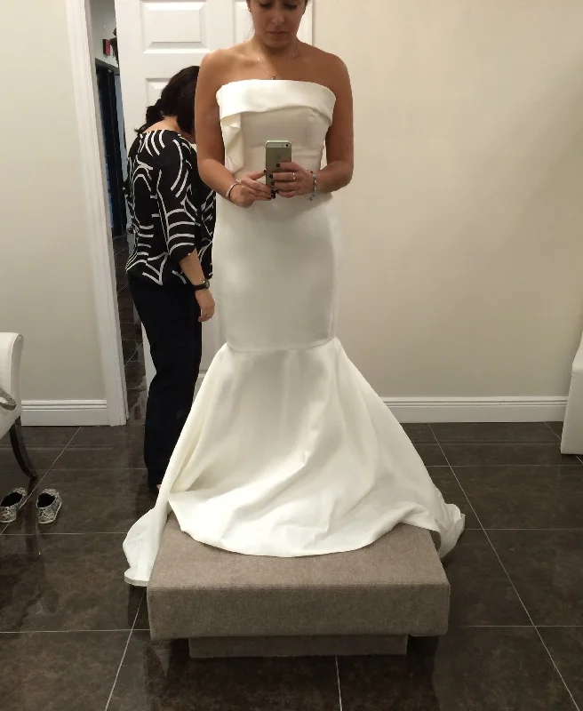 Wedding Dresses with Sequined Fringe and Tulle Overlay and High Low Hem for a Dazzling and Playful LookPrivate Collection Angelique D-103 Wedding Dresses with Sequined Fringe and Tulle Overlay and High Low Hem for a Dazzling and Playful LookPrivate Collection Angelique D-103