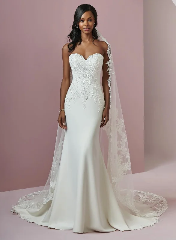 Sleeveless Wedding Dresses with Sequined Neckline and Back for a Glamorous LookRebecca Ingram Billie Sleeveless Wedding Dresses with Sequined Neckline and Back for a Glamorous LookRebecca Ingram Billie