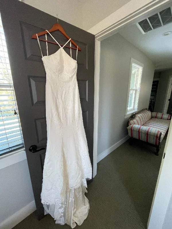 Mermaid Style Tulle Wedding Dresses with Sequined Skirt for Glamorous BridesVera Wang White VW351346 Mermaid Style Tulle Wedding Dresses with Sequined Skirt for Glamorous BridesVera Wang White VW351346