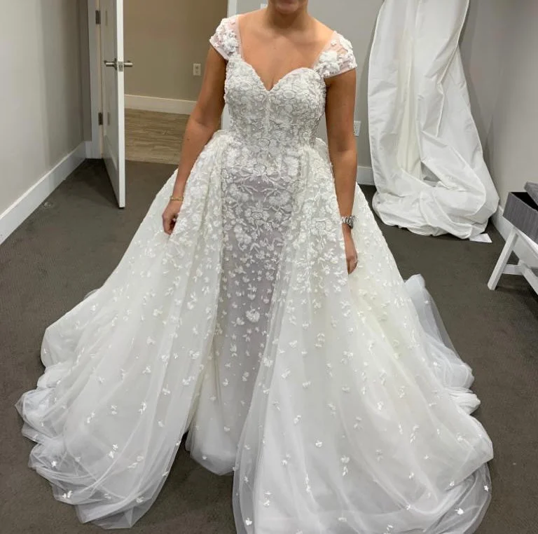 High Neck Wedding Dresses with Sheer Sleeves for a Modest LookZuhair Murad  Fabia
