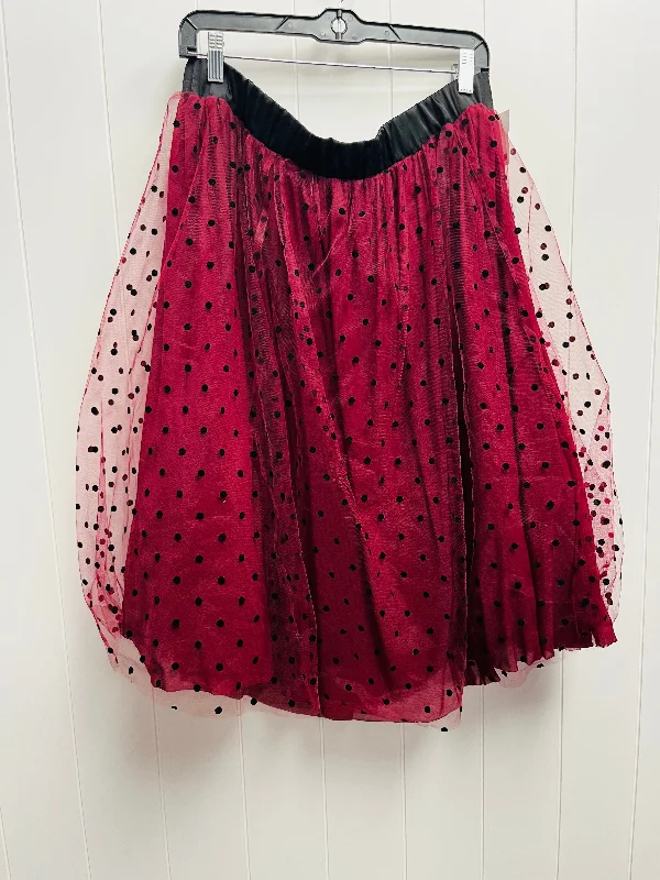 High waisted skirts with a flare from the hipBlack & Red Skirt Midi Draper James, Size Xxl