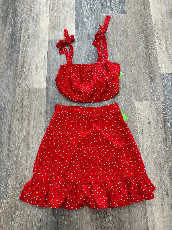 Printed silk skirts in a vibrant colorSkirt Set 2pc By Showpo  Size: 4