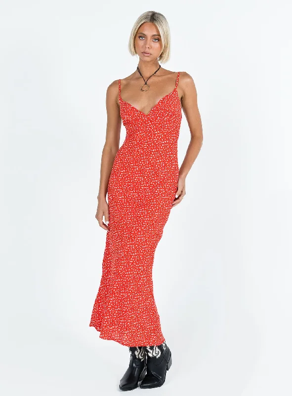 Off - the - Shoulder Maxi Dresses for Evening PartiesAlonso Maxi Dress Red
