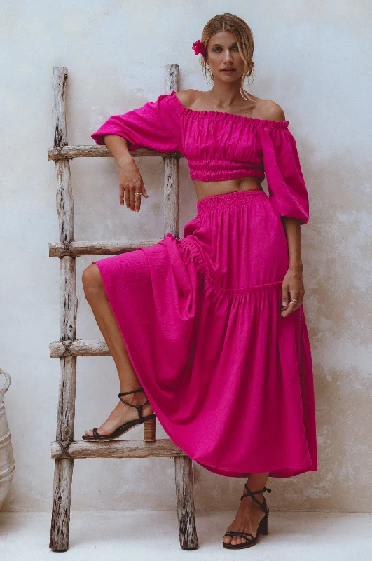 Maxi Dresses for Family Outings in the ParkAnnabelle Boho Linen Maxi Skirt