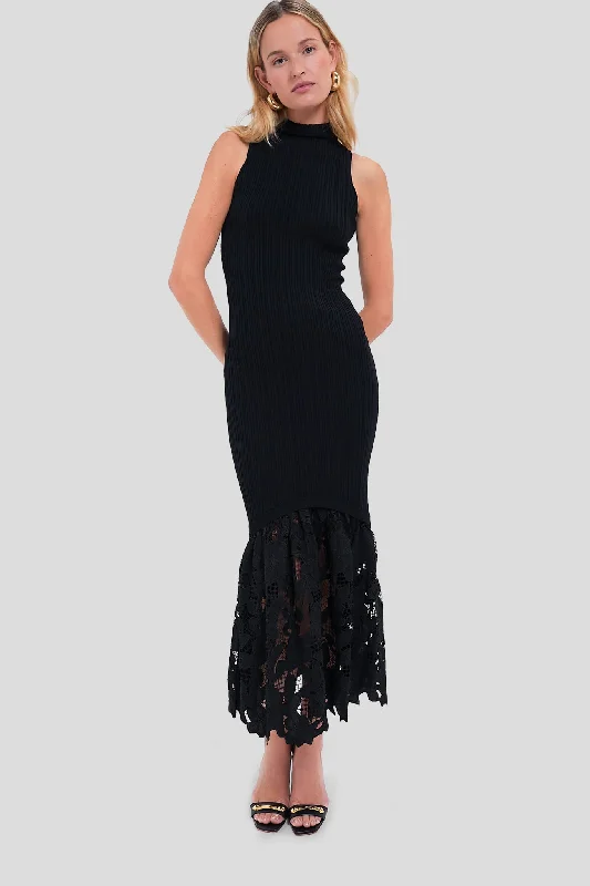 European and American - Style Simple and Elegant Maxi DressesBlack Rhiannon Maxi Dress