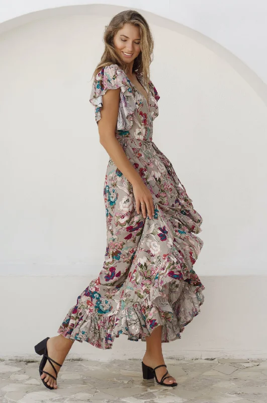 Sporty - Inspired Maxi Dresses for Active LifestylesCarmen Wrap Maxi Dress