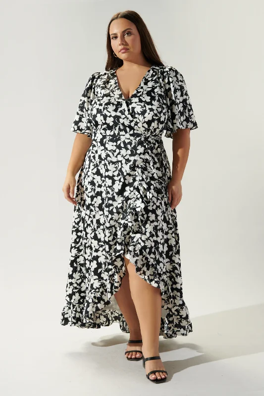 Pure White Maxi Dresses for a Timeless and Elegant LookCasablanca Floral Abelia Hi Low Maxi Dress Curve