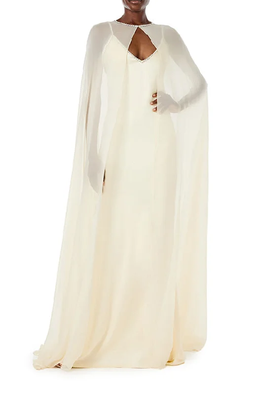 Maxi Dresses with Tropical Floral Prints for a Beachy LookChiffon Evening Cape