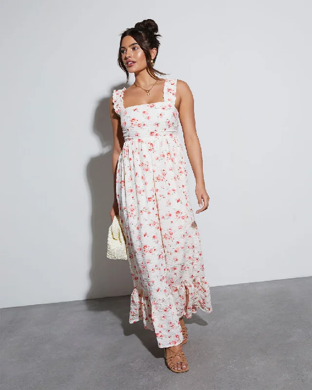 Maxi Dresses for Family Outings in the ParkCottagecore Floral Maxi Dress