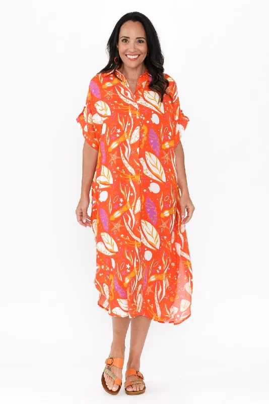Maxi Dresses for Romantic Date NightsKhanita Orange Sea Midi Dress