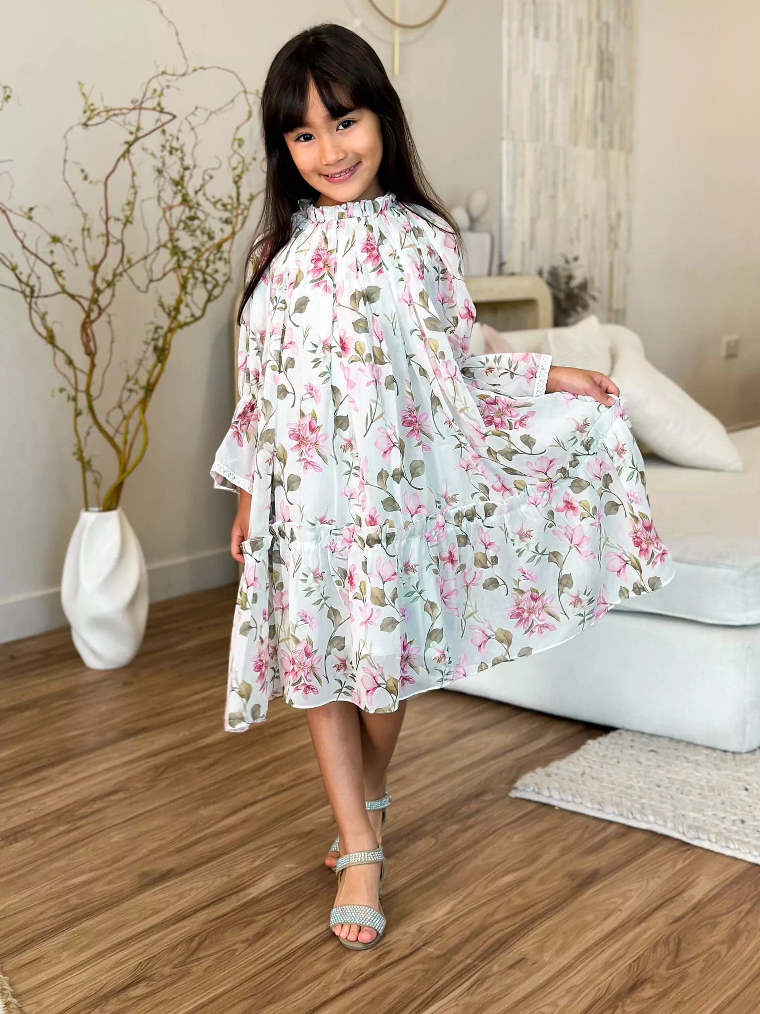 Maxi Dresses Suitable for Beachside WeddingsMini Calla Floral Lace Dress
