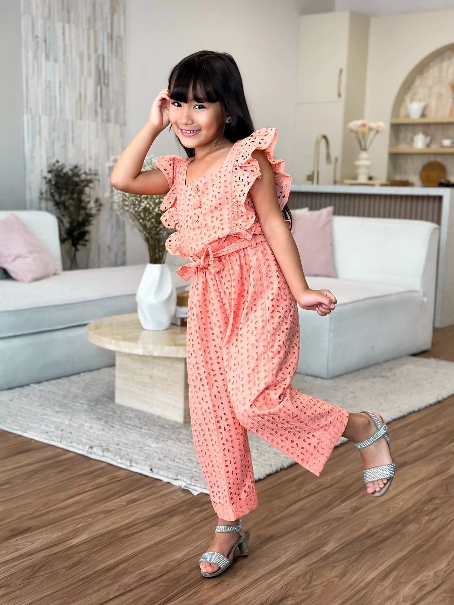 Fiery Red Maxi Dresses for a Dramatic LookMini Peach Ink Co Ord Set