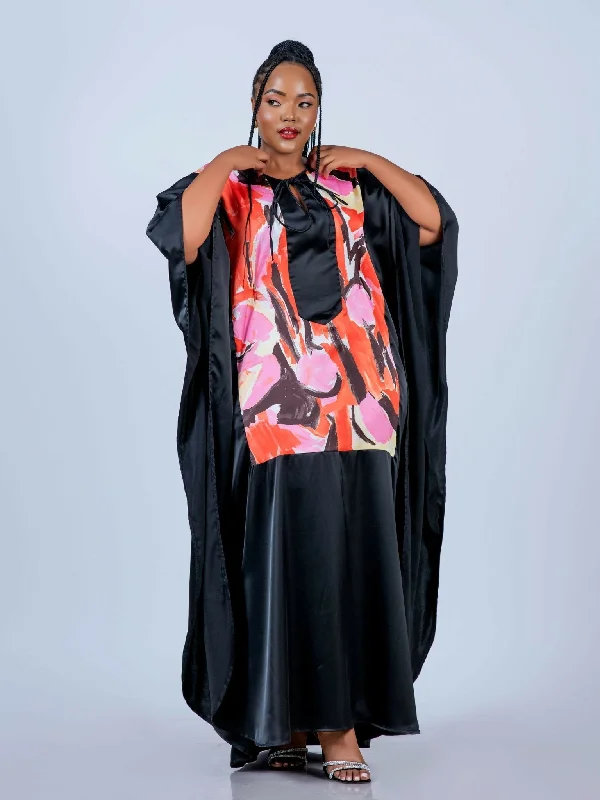 Maxi Dresses with Sequined and Beaded Embellishments for a Lavish LookPlainchic Aisha Kaftan Dress - Black