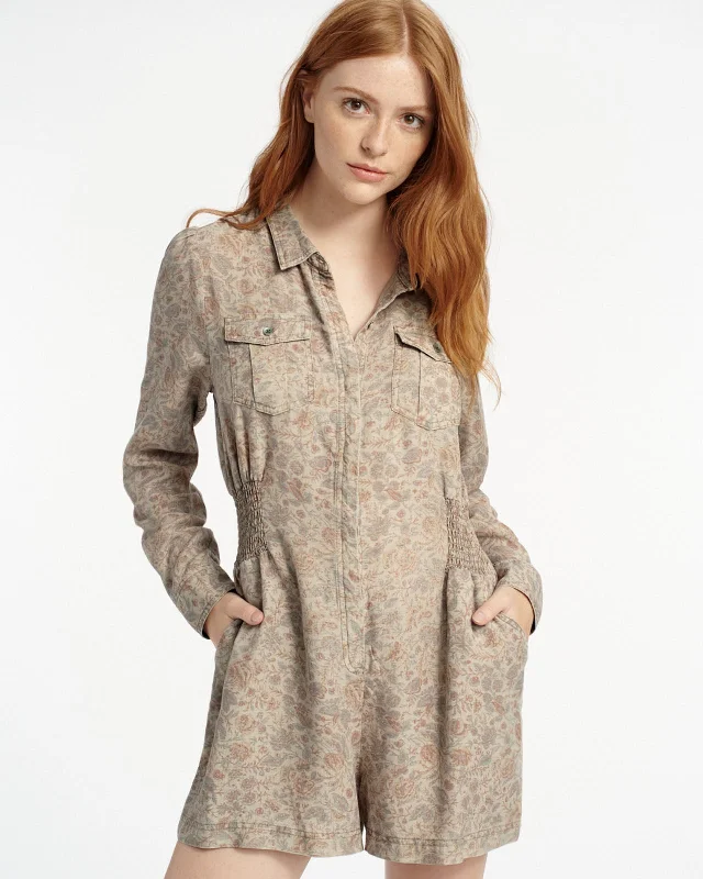 Chinese - Inspired Maxi Dresses with Traditional ElementsPrinted Zion Romper