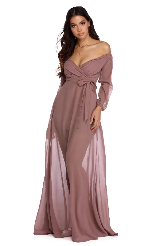 Bohemian Printed Maxi Dresses for Summer VacationsBritt Wrap Formal Floral Dress