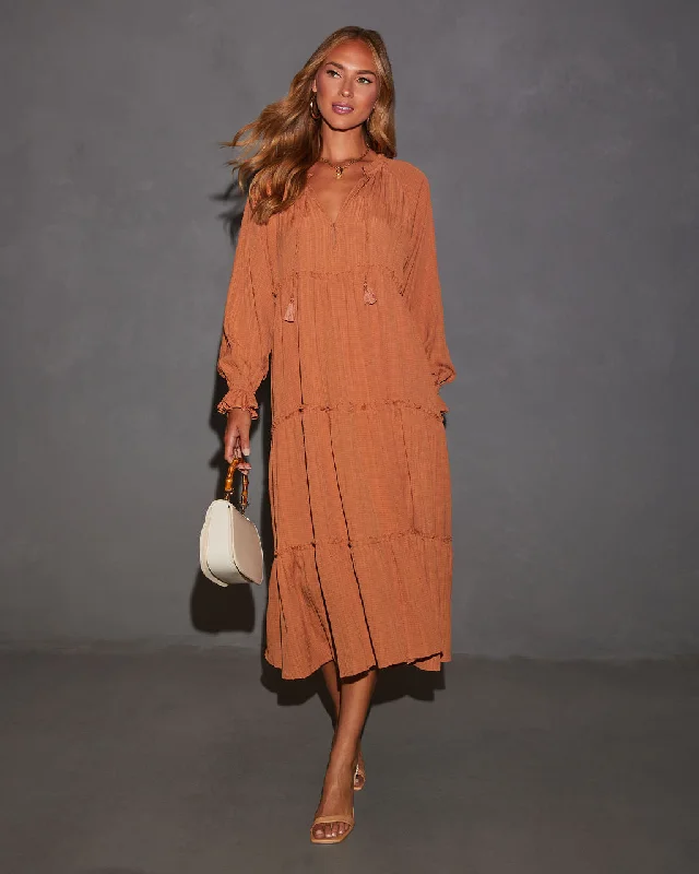 Maxi Dresses for Company Annual MeetingsTessy Tiered Cotton Maxi Dress