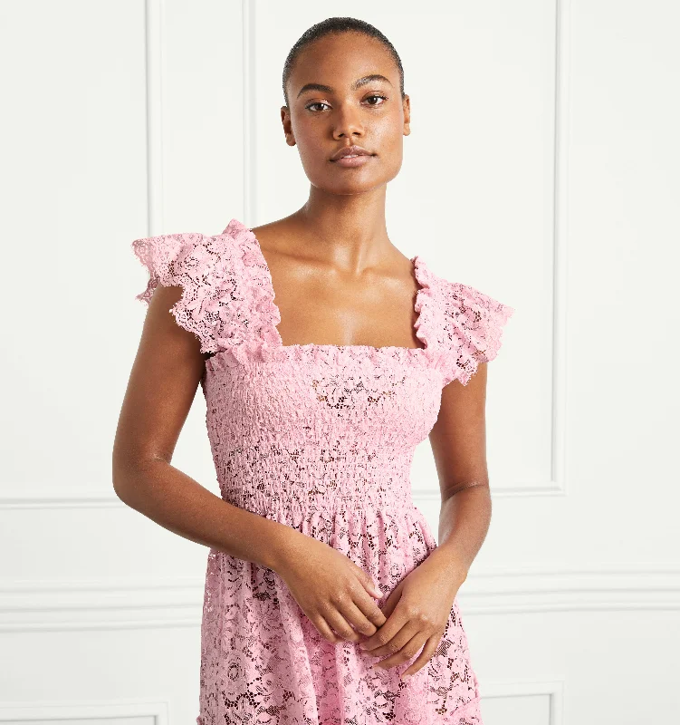 Maxi Dresses with Vintage Paisley Prints for a Retro LookThe Lace Ellie Nap Dress - Pink Lace