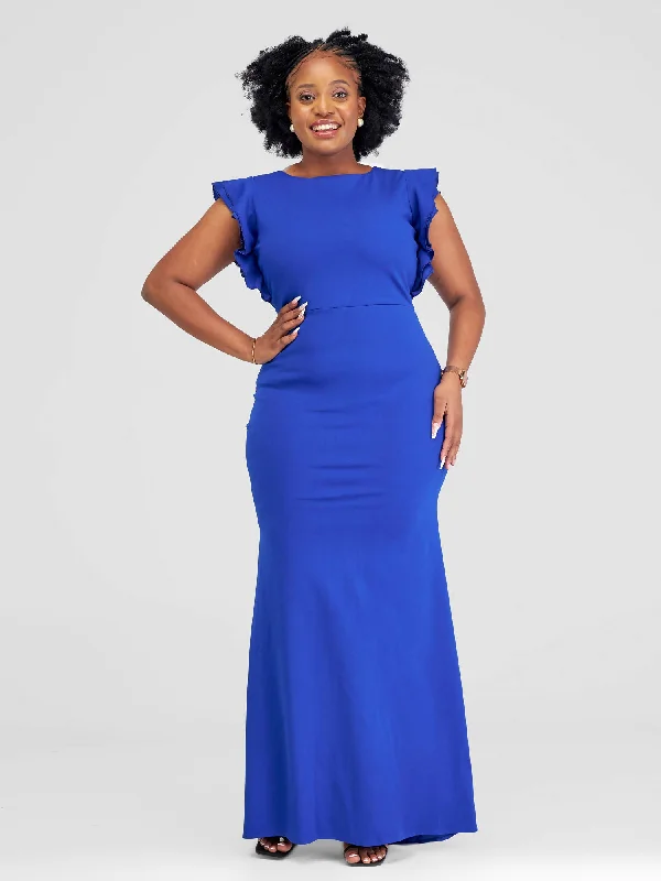 Maxi Dresses for Office - Appropriate Summer PartiesTherose Empire Raffy Gown - Blue