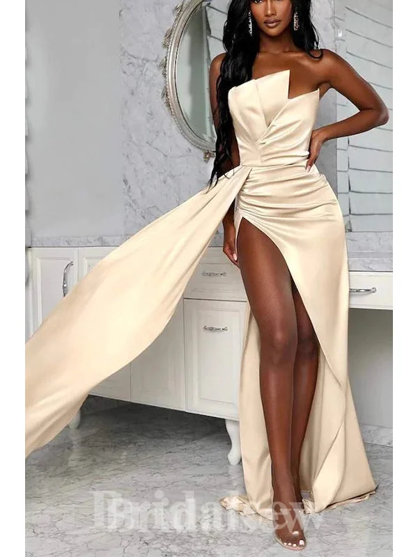 Wrap Style Party Dresses with Belt for Ladies' Comfortable and Stylish OutfitChampagne Mermaid Stylish High Slit Elegant Long Women Evening Prom Dresses PD759 Wrap Style Party Dresses with Belt for Ladies' Comfortable and Stylish OutfitChampagne Mermaid Stylish High Slit Elegant Long Women Evening Prom Dresses PD759