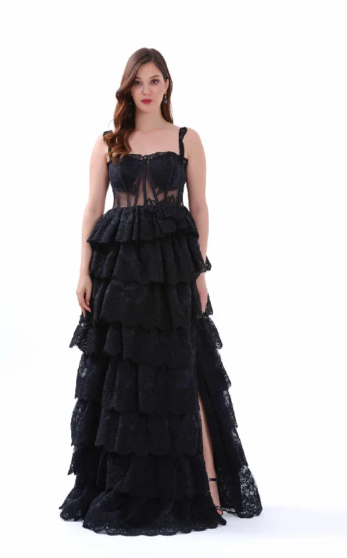 Party Dresses with Sequined Star Motifs and Sheer Sleeve for Ladies' Celestial and Elegant LookGygess G2411036 Dress Party Dresses with Sequined Star Motifs and Sheer Sleeve for Ladies' Celestial and Elegant LookGygess G2411036 Dress